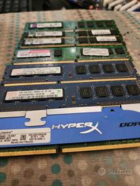 Memorie RAM per PC DDR3 / DDR2  diverse capacità
