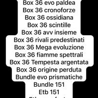 Prodotti pokemon sealed lingua ITA