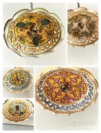 Lampadario in ceramica di Caltagirone 