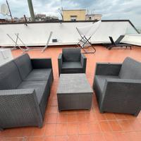 Set salotto giardino e terrazzo antracite