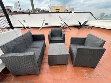 Set salotto giardino e terrazzo antracite