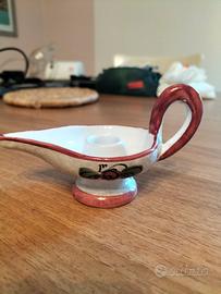 Portacandela in ceramica 