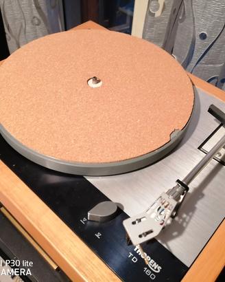 thorens td 160, con plinto in massello in acero ch