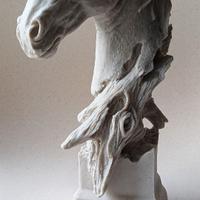 Scultura decorativa in resina– testa di cavallo