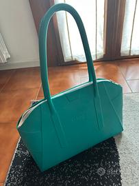 Borsa OBAG unique turchese con sacca in nappa