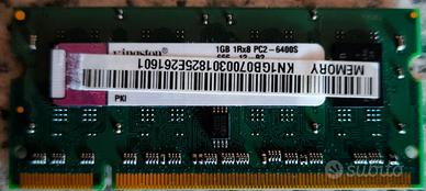 memoria RAM Kingston 1 gb  DDR2 