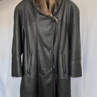 Cappotto donna in pelle e pelliccia