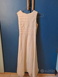 vestito cerimonia bimba in lino  Made in Otaly