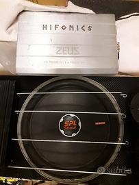 cassa sub woofer herz spl con amplificatore 