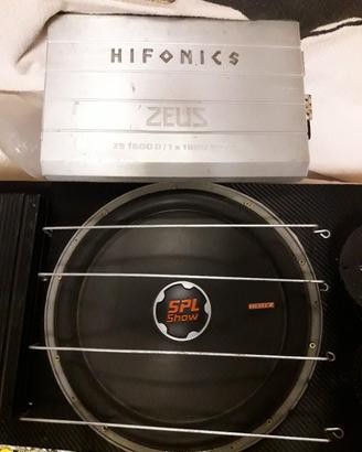 cassa sub woofer herz spl con amplificatore 