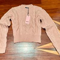Maglione rosa lurex