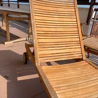 Lettino in legno da esterno