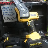 Potatore motosega 2 batterie 650 w Garland