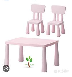Tavolo e sedia per bambini
