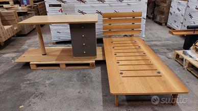 cameretta Letto e scrivania in faggio