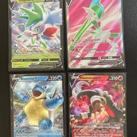 Mini lotto Pokemon 4 carte V blastoise
