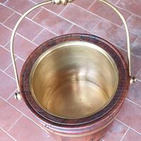 Secchiello in legno e ottone