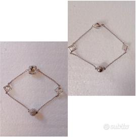 Braccialetto in metallo con cristalli Swarovski 
