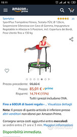 SportPlus Trampolino Fitness diametro 126cm