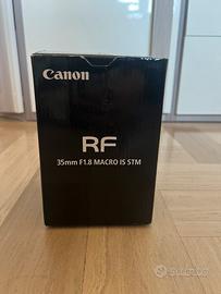 Obiettivo canon RF 35 mm 1.8 + Garanzia