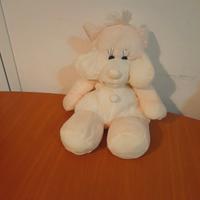 Pupazzo in tessuto imbottito elefantino rosa/bianc