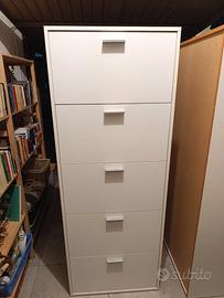 Scarpiere in legno bianco con 5 scomparti doppi