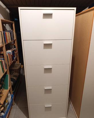 Scarpiere in legno bianco con 5 scomparti doppi