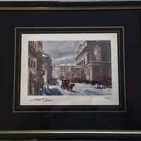 Quadro Antonio Cazzamali - Piazza della Scala