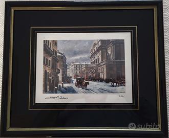 Quadro Antonio Cazzamali - Piazza della Scala
