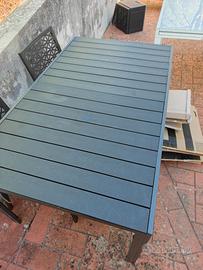 tectake® Tavolo Giardino 150x90 cm Effetto Legno