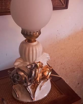 LAMPADA VINTAGE CERAMICA E VETRO