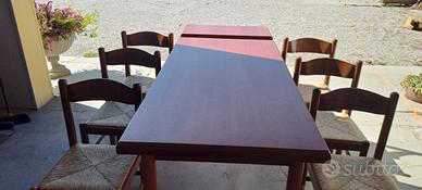 Tavolo allungabile in legno con n 6 sedie ( *