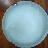 Applique a parete rotonda in vetro con venature