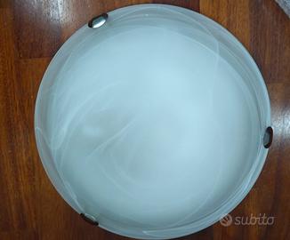 Applique a parete rotonda in vetro con venature