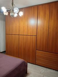 Camera letto completa in legno noce