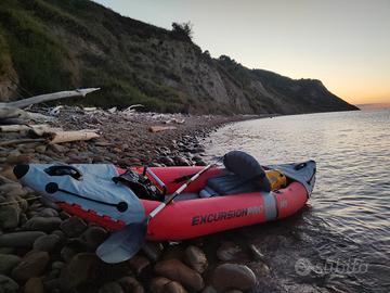 Kayak Gonfiabile +  attrezzature 
