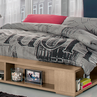 Letto libreria Marrone scuro