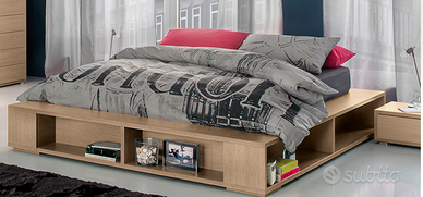 Letto libreria Marrone scuro