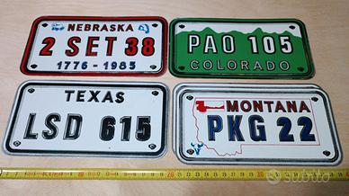 Adesivi anni 80 targhe Americane