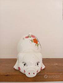 Maialino porta monete in ceramica 