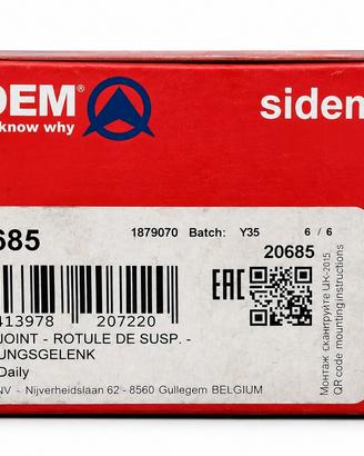 Testina snodo sospensione inferiore SIDEM 20685 – 