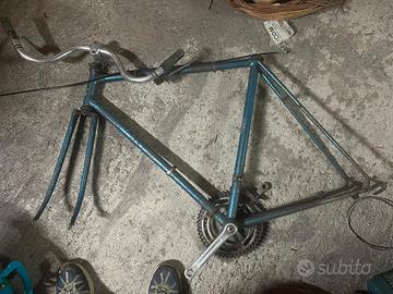 Biciclette vintage, corsa, passeggio, tandem