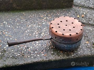 Scaldaletto in rame per prete - antiquariato