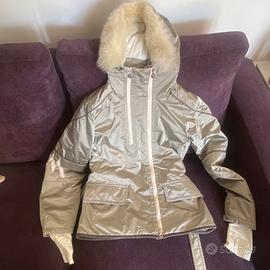 Giacca invernale Moncler argento e bianca