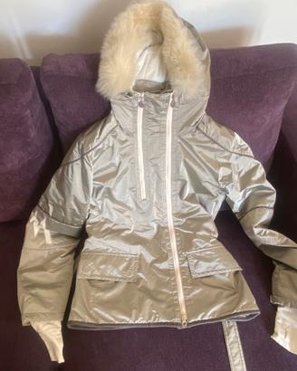 Giacca invernale Moncler argento e bianca