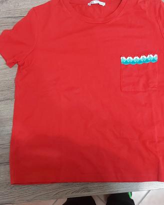 maglia donna maniche corte tg s zara 