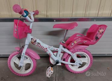 Bici Bimba Minnie bianca/rosa da 12"