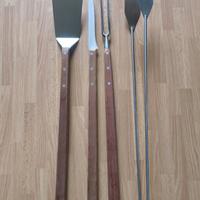 Set attrezzi da barbecue acciaio inox