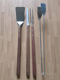 Set attrezzi da barbecue acciaio inox