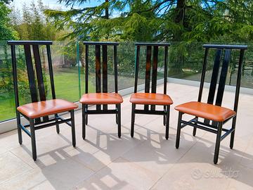 4 SEDIE DESIGN VINTAGE ANNI ’80 MOD. ZEA